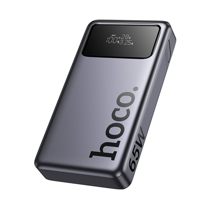 Зовнішній акумулятор Power Bank HOCO Q40 Leader PD65W 25000mAh, Metal Gray