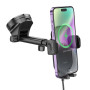 Тримач для мобільного HOCO HW5 Journey wireless fast charging car holder, Black