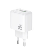 Сетевое зарядное устройство BOROFONE BAS44A Potential Type-C PD20W / USB QC3.0 EU, White