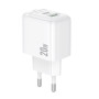 Сетевое зарядное устройство BOROFONE BAS44A Potential Type-C PD20W / USB QC3.0 EU, White