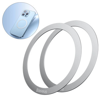 Пластина для магнитного держателя Baseus Halo Series Magnetic Metal Ring（2pcs/pack), Silver