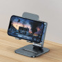 Держатель для мобильного Baseus Desktop Biaxial Foldable Metal Stand, Grey