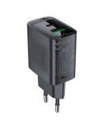 Сетевое зарядное устройство ACEFAST A78 PD20W GaN USB-A / Type-C, Black