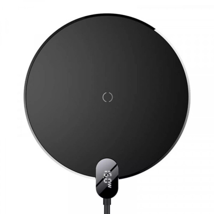 Бездротовий зарядний пристрій Baseus Digital LED Display Gen 2 Wireless Charger 15W, Black