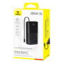Зовнішній акумулятор Power Bank Baseus Bipow 2 USB / Type-C 20W with cable 20000mAh, Black