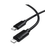 Data - кабель BOROFONE BX123 PD30W Type-C to Lightning, Black