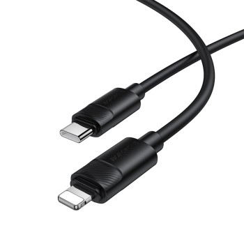 Data - кабель BOROFONE BX123 PD30W Type-C to Lightning, Black