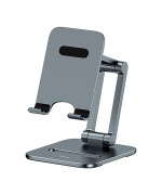 Тримач для мобільного Baseus Desktop Biaxial Foldable Metal Stand, Grey