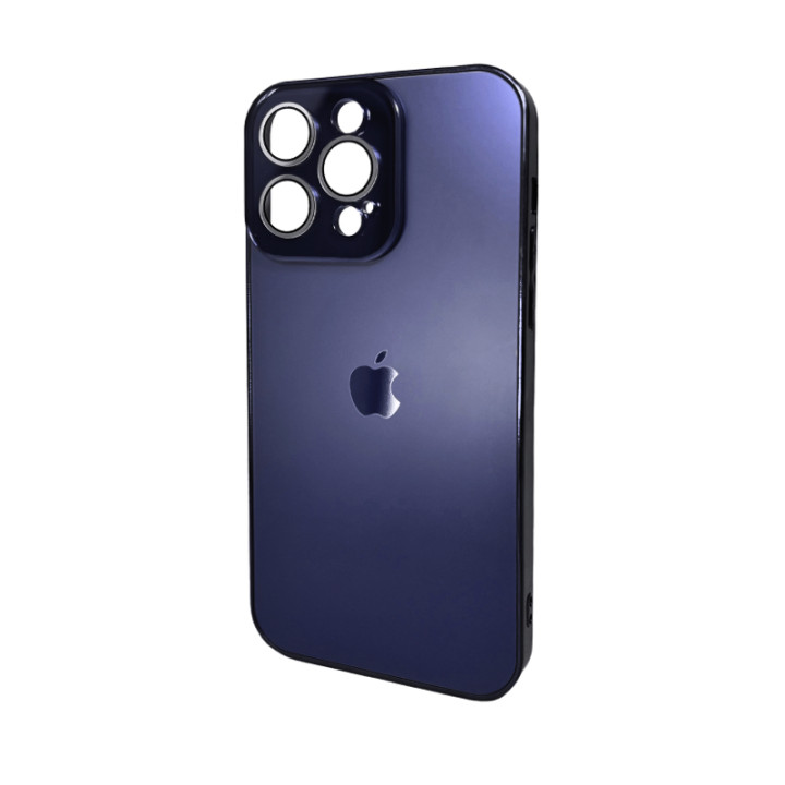 Чехол AG Glass Sapphire Frame для iPhone 15 Pro Max, Deep Purple