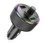 Автомобільний зарядний пристрій HOCO E82 Guerrero USB PD30W Type-C QC3.0 з FM-модулятором 30W, Black