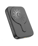 Зовнішній акумулятор Power Bank з бездротовою зарядкою HOCO J117A Type-C PD20W / QC3.0 10000mAh, Black