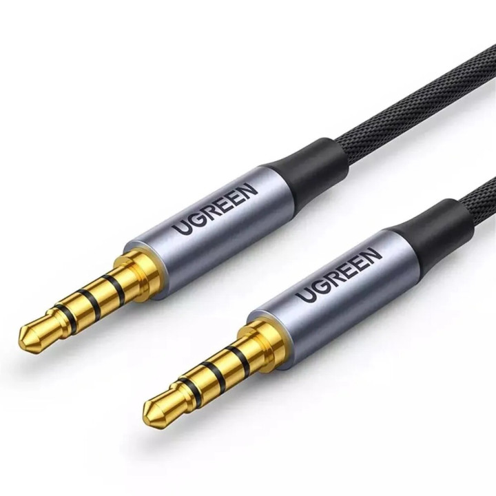 Аудіокабель UGREEN AV183 AUX 3.5mm to AUX 3.5mm 4-Pol 2m, Black-Gray