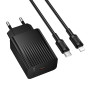 Сетевое зарядное устройство BOROFONE BAS75A с кабелем USB-C to Lightning, Black