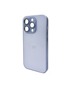 Чехол AG Glass Matt Frame Color для iPhone 15 Pro, Sierra Blue