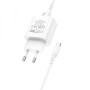 Сетевое зарядное устройство BOROFONE BA81A single port PD20W / QC3.0 cable Type-C to Type-C, White