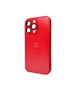 Чехол AG Glass Matt Frame Color для iPhone 13 Pro, Red