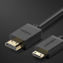 Відео кабель UGREEN Mini HDMI to HDMI 4K Male to Male 1.5m, Black