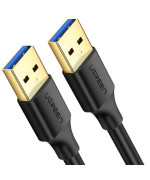 Дата кабель UGREEN US128 USB-A Male to USB-A Male 1m, Black