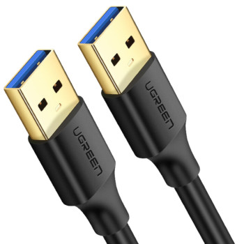 Дата кабель UGREEN US128 USB-A Male to USB-A Male 1m, Black