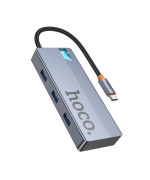 USB-hab HOCO HB50 Wow 5-in-1 HDTV / PD / USB3.0, Deep Space Gray