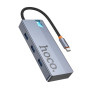 USB-hab HOCO HB50 Wow 5-in-1 HDTV / PD / USB 3.0, Deep Space Gray