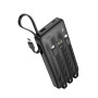 Внешний аккумулятор Power Bank HOCO J146 Night tide with 4 cables 10000mAh, Black