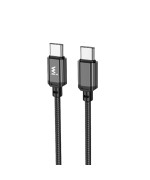 Data - кабель Wibrand Cobra Type-C to Type-C 1m, Black