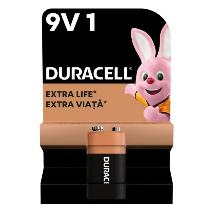 Батарейка Duracell 9V / 6LR61, 1шт