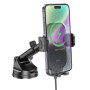 Тримач для мобільного HOCO HW5 Journey wireless fast charging car holder, Black