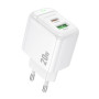 Сетевое зарядное устройство BOROFONE BAS44A Potential Type-C PD20W / USB QC3.0 EU, White