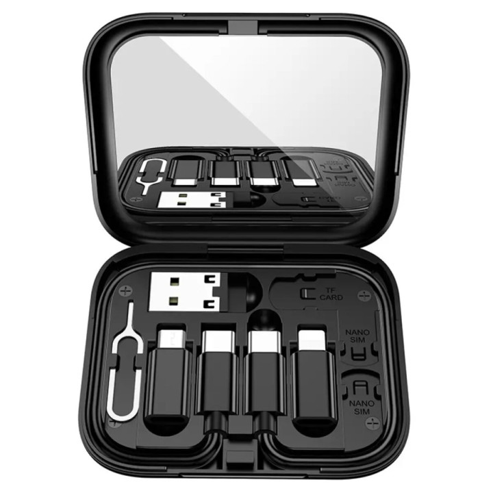 Data - Кабель HOCO U114 Treasure box storage charging data cable set 60W 0.28cм, Black