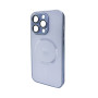 Чехол - накладка AG Glass Matt Frame Color MagSafe Logo для iPhone 15 Pro, Cola Red applesierrablue