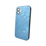 Чехол - накладка AG Glass Gradient LV Frame для iPhone 12