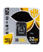 Карта Памяти Hi-Rali MicroSDHC 32gb UHS-1 Class 10 + Adapter, Black