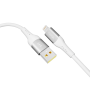 USB кабель Ridea RC-US42 UltraStrong Lightning 12W 2,4A 1.2m, White