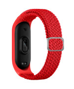 Ремінець Nylon для Xiaomi Mi Band 3 / 4 / 5 / 6  / 7 Elastic adjustment, Red