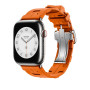 Ремінець Silicone Hermes для Watch 42 / 44 / 45 / 49 mm, Wine Red