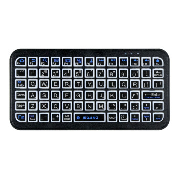 Беспроводная bluetooth клавиатура  JEQANG JB-512 с RGB-подсветкой, Black
