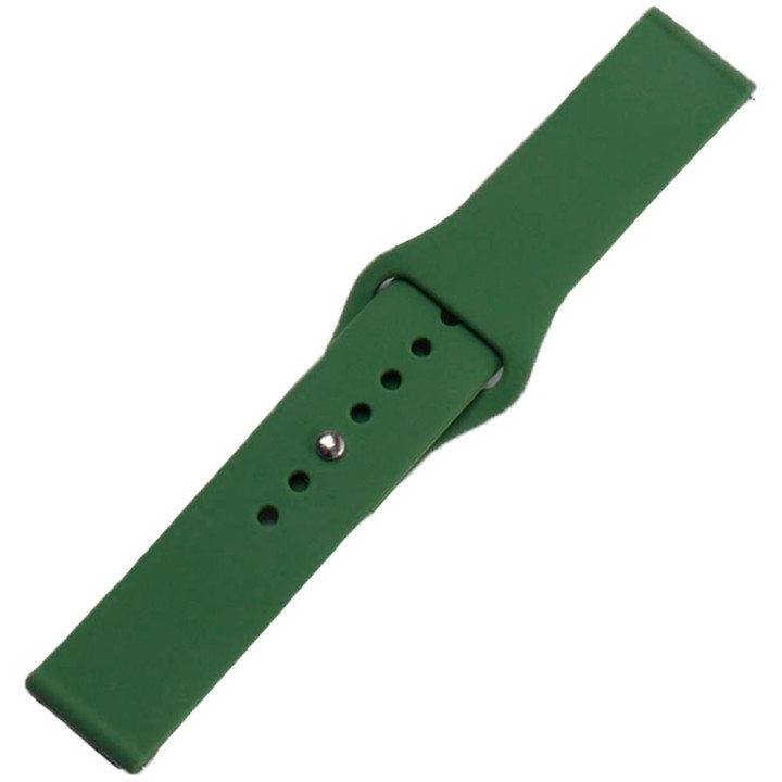 Ремешок Silicone 22mm Original Button Design для Samsung / Amazfit / Huawei, Pine Green