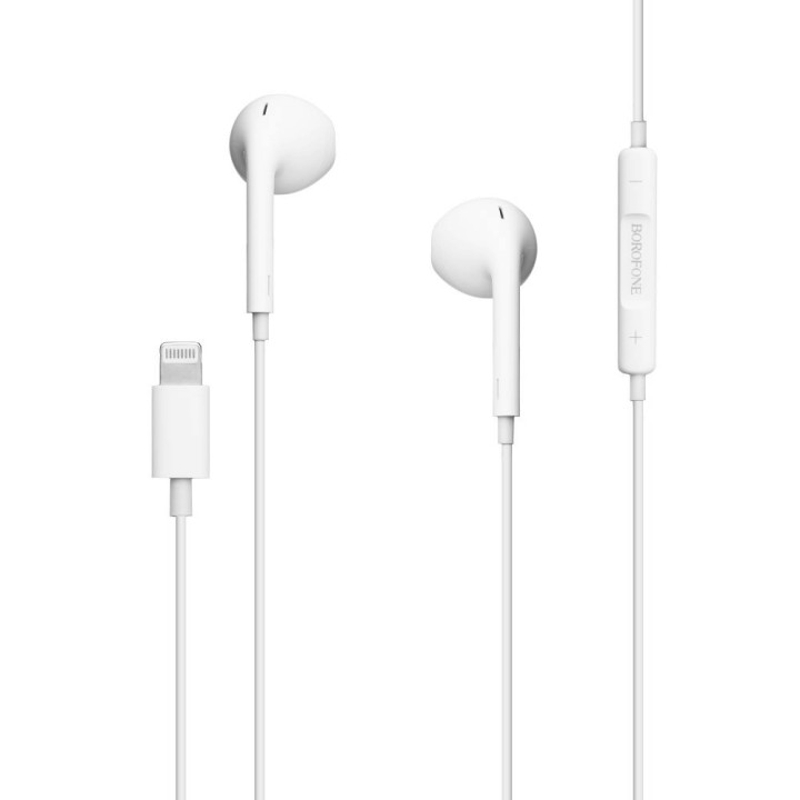 Наушники-гарнитура Borofone BM32 Plus Lightning, White