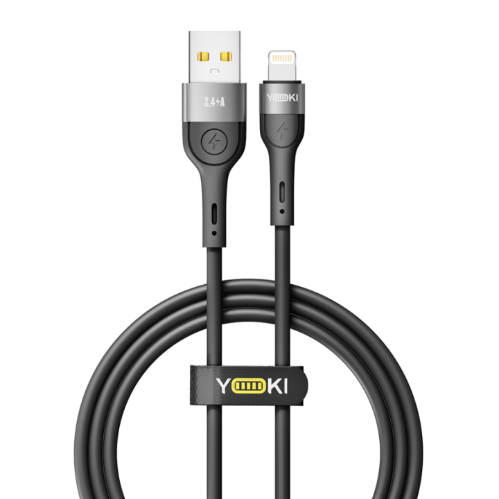 Data - кабель YOKI EXTRA YK-EX11 USB to Lightning 12W 1.2m, Black