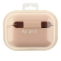 Чохол - футляр Silicone Case with microfibra для Airpods Pro 3, Pink sand
