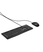 Дротова клавіатура та миша USB XO KB-03, Black