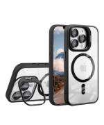 Чохол накладка TPU + PC + Metal Stand Case з MagSafe and Camera Lenses для iPhone 15