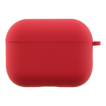 Чехол - футляр Silicone Case with microfibra для Airpods Pro 3, Shiny pink