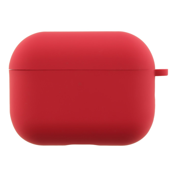 Чохол - футляр Silicone Case with microfibra для Airpods Pro 3, Shiny pink