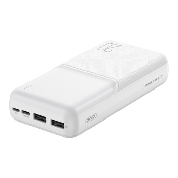 Зовнішній акумулятор Power Bank XO PR252 Lighted 20000mAh, White
