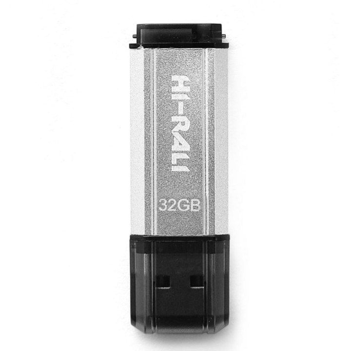 USB флешка Flash Drive Hi-Rali Stark 32gb, Steel