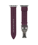 Ремешок Silicone Hermes для Watch 42 / 44 / 45 / 49 mm, Wine Red