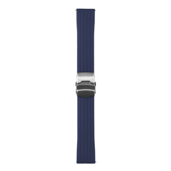 Универсальный ремешок Silicone + Metal lock для Samsung / Amazfit / Huawei 20mm, Dark blue
